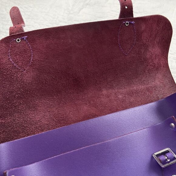 The Cambridge Satchel Company Purple Leather Satchel Bag - Picture 8 of 12